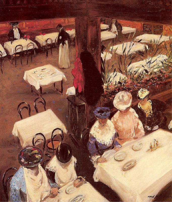 Maurer, Alfred Henry In a Cafe